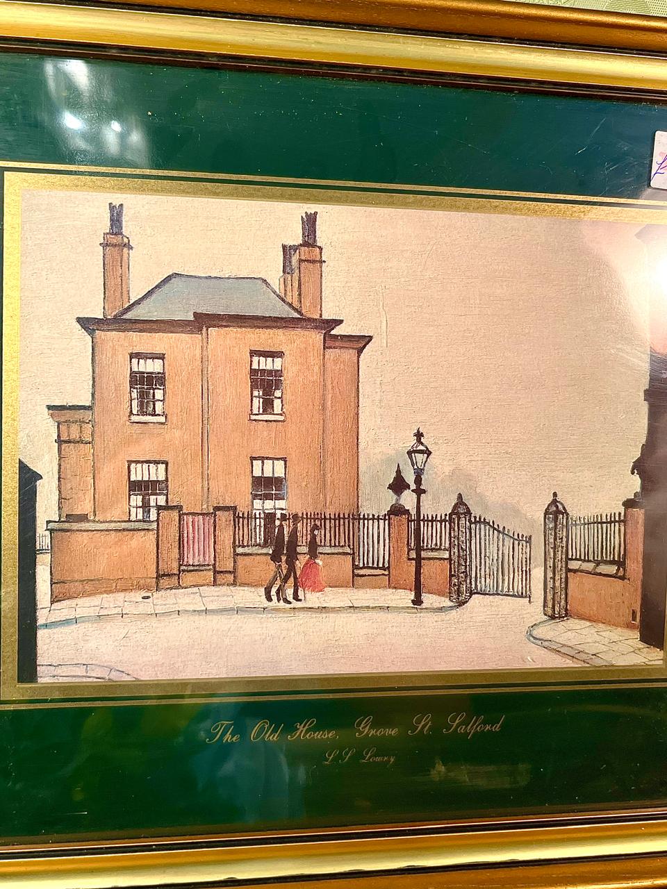 Vintage Framed Wall Art The Old House Grove St Salford