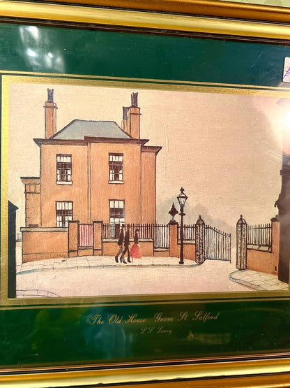 Vintage Framed Wall Art The Old House Grove St Salford