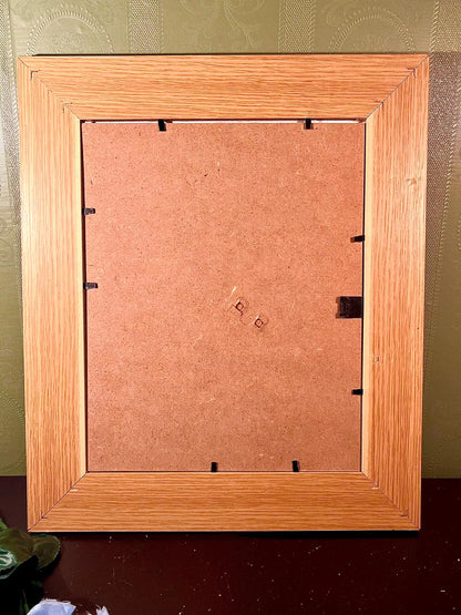 Wood-Effect Photo Frame with Silver-Tone Detail 10 x 8 in