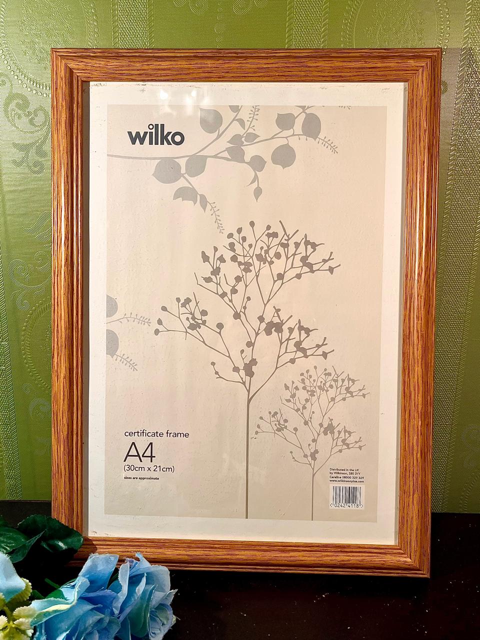 Wilko A4 Wood-Effect Frame 30 x 21 cm
