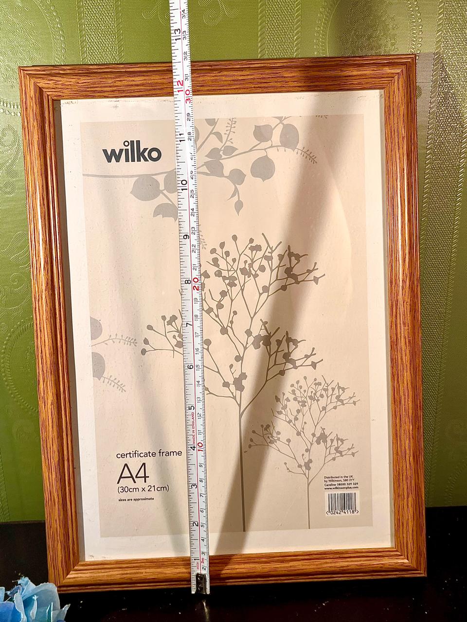 Wilko A4 Wood-Effect Frame 30 x 21 cm