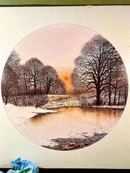 Chris Dodds Framed Winter Landscape Plaque 15 in