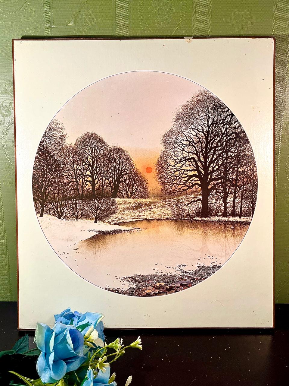Chris Dodds Framed Winter Landscape Plaque 15 in