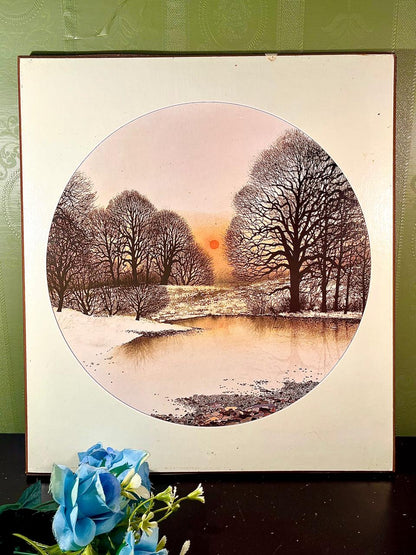 Chris Dodds Framed Winter Landscape Plaque 15 in