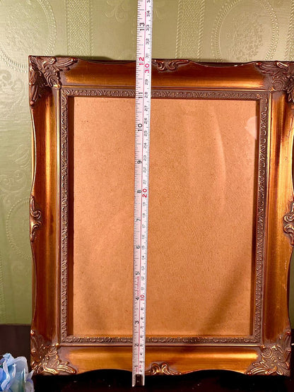 Ornate Gold & Brown Picture Frame Approx. 13 in