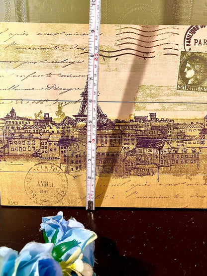 Vintage Paris Eiffel Tower Wooden Wall Art