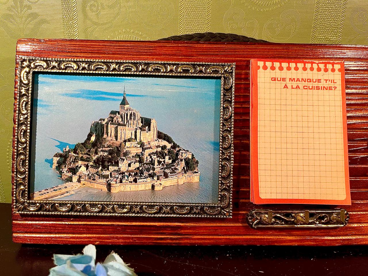 Vintage Mont Saint-Michel Kitchen Memo Board 12 in