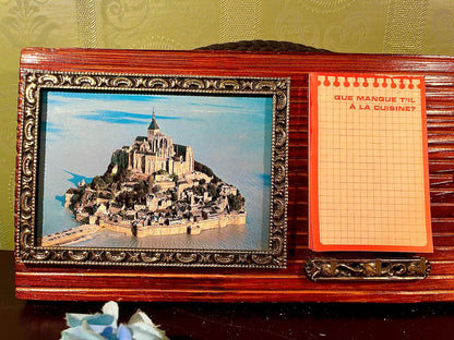 Vintage Mont Saint-Michel Kitchen Memo Board 12 in