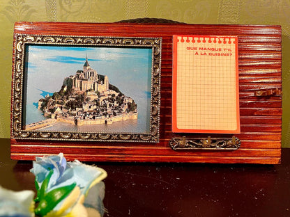 Vintage Mont Saint-Michel Kitchen Memo Board 12 in