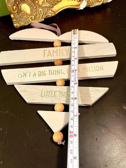Family Quote Wooden Hanging Wall Plaque 8 in