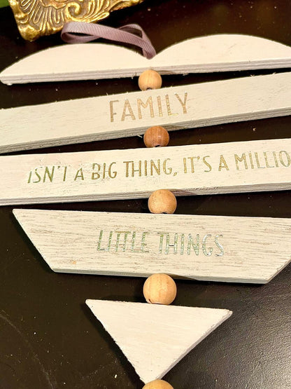 Family Quote Wooden Hanging Wall Plaque 8 in