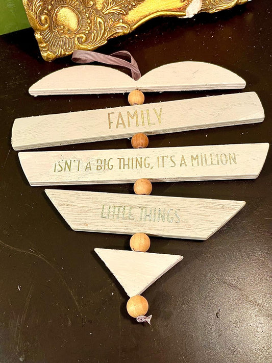 Family Quote Wooden Hanging Wall Plaque 8 in