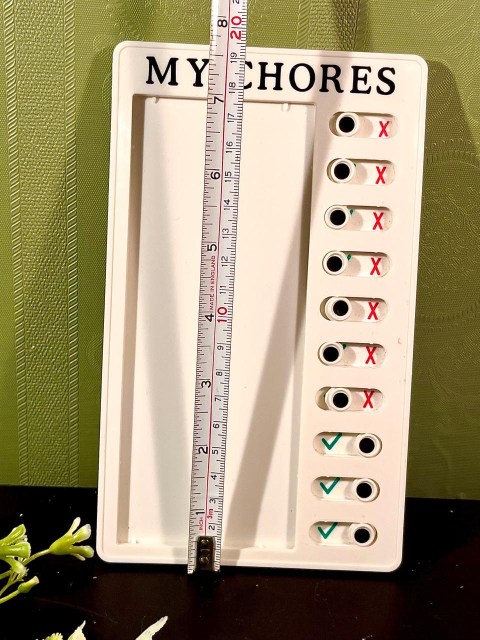 My Chores White Sliding Chore Chart 20 cm