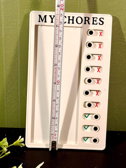My Chores White Sliding Chore Chart 20 cm