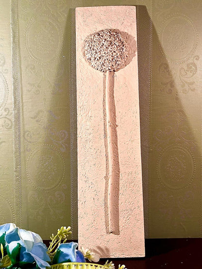 Floral Framed Artwork Set Beige Relief Design 3 Pieces Wall Plaques