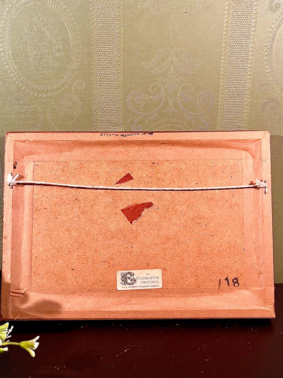 Framed Copper-Tone Cityscape Etching 9 Inch