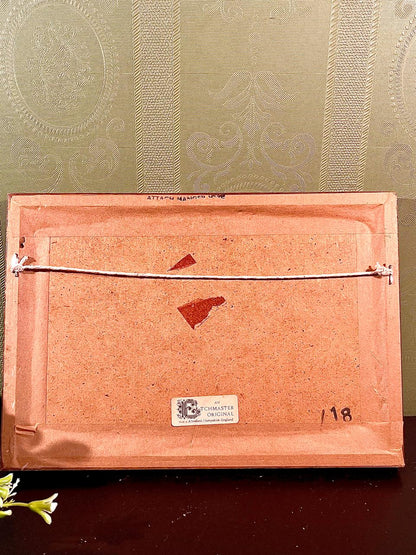 Framed Copper-Tone Cityscape Etching 9 Inch