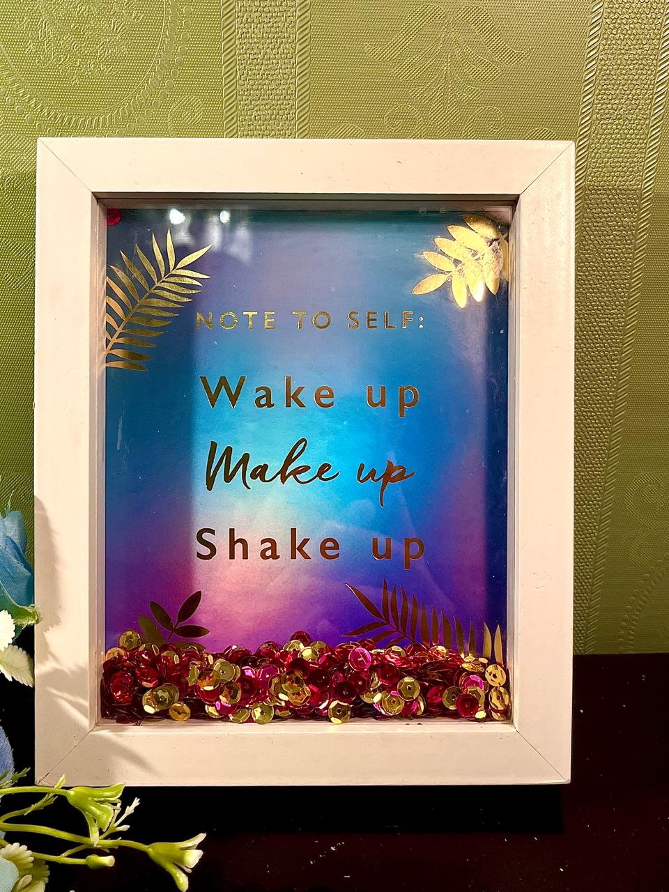Framed Motivational Quote Shadow Box Artwork 8-Inch
