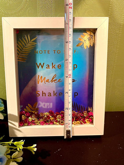 Framed Motivational Quote Shadow Box Artwork 8-Inch