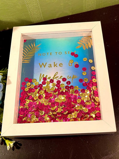 Framed Motivational Quote Shadow Box Artwork 8-Inch