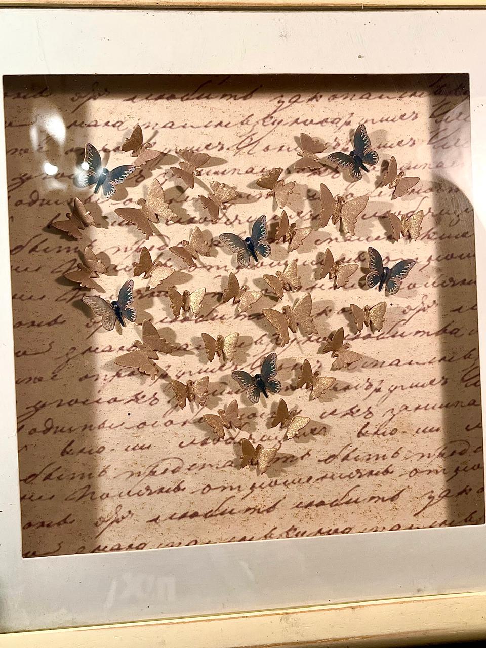 11-Inch Framed Butterfly Shadow Box Artwork