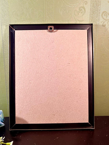 11-Inch Framed Rabbit wall art in Gold-Tone Frame