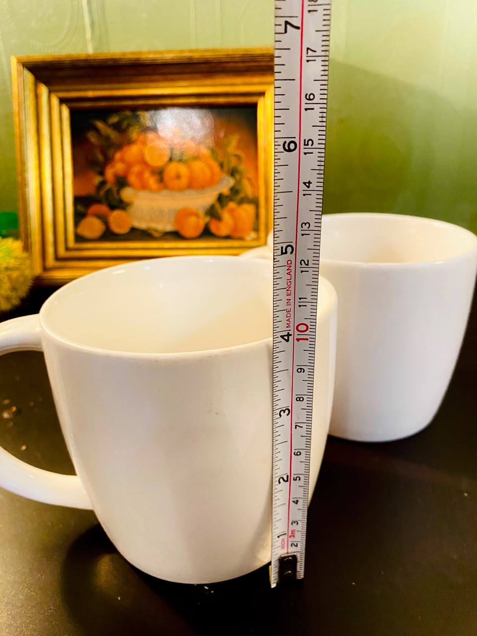 Plain White Ceramic Mugs 2 Pieces 11cm