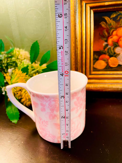 Pink Rose Ceramic Mug White 1 Piece 9cm
