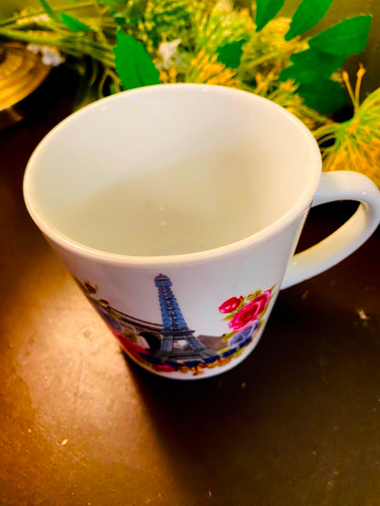 Paris Eiffel Tower Coffee Ceramic Mug White 1 Piece 10cm