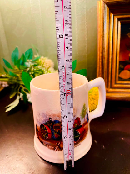 Aveling 1893 Steam Roller Ceramic Mug White 1 Piece 11cm