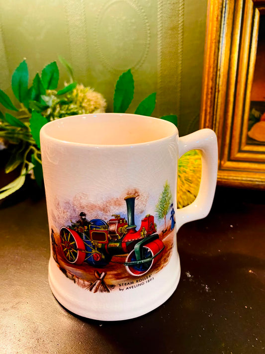 Aveling 1893 Steam Roller Ceramic Mug White 1 Piece 11cm