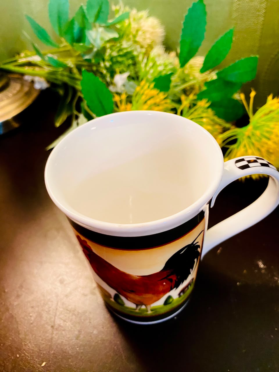 Rooster Farmhouse Ceramic Mug White 1 Piece 11cm