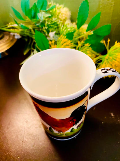 Rooster Farmhouse Ceramic Mug White 1 Piece 11cm