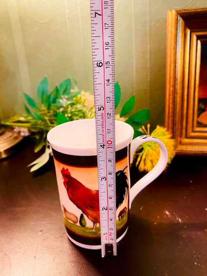 Rooster Farmhouse Ceramic Mug White 1 Piece 11cm
