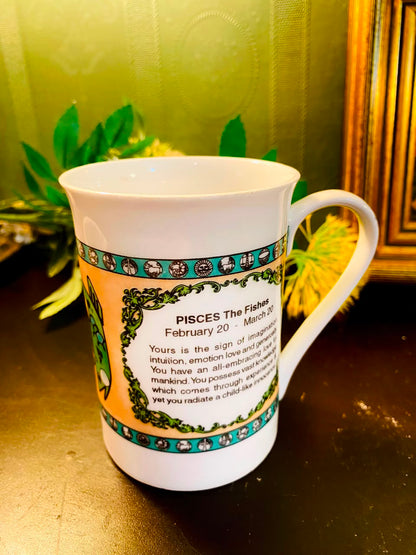 Pisces Zodiac Ceramic Mug White 1 Piece 12cm