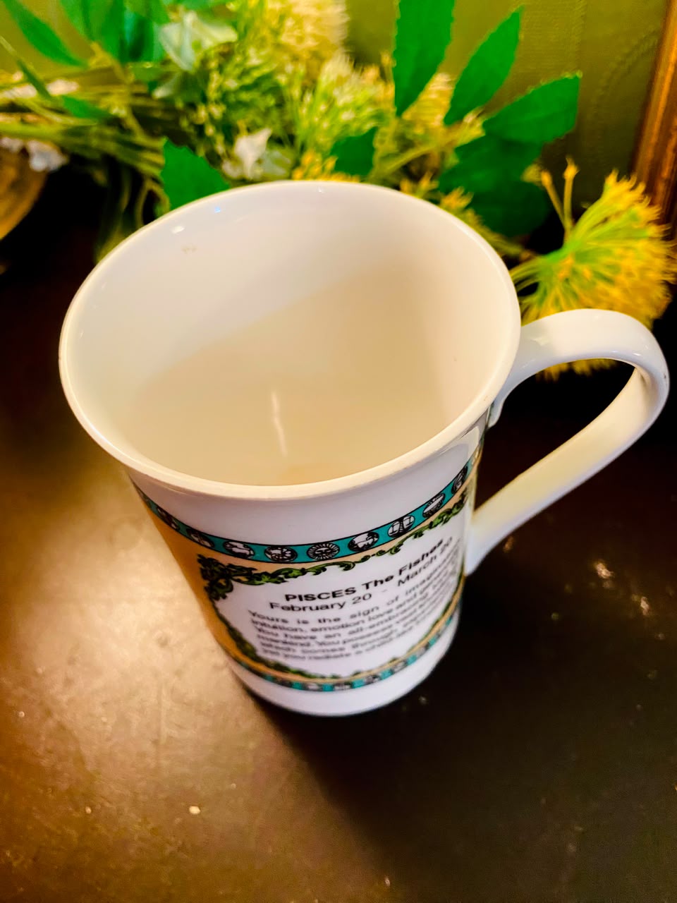 Pisces Zodiac Ceramic Mug White 1 Piece 12cm