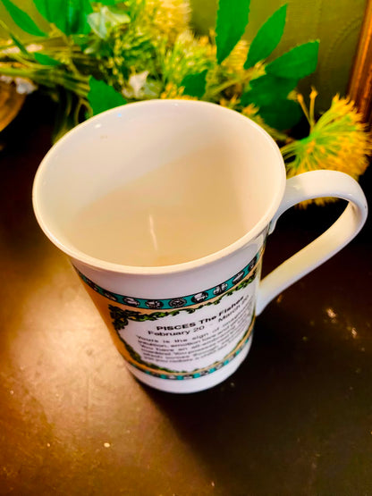 Pisces Zodiac Ceramic Mug White 1 Piece 12cm