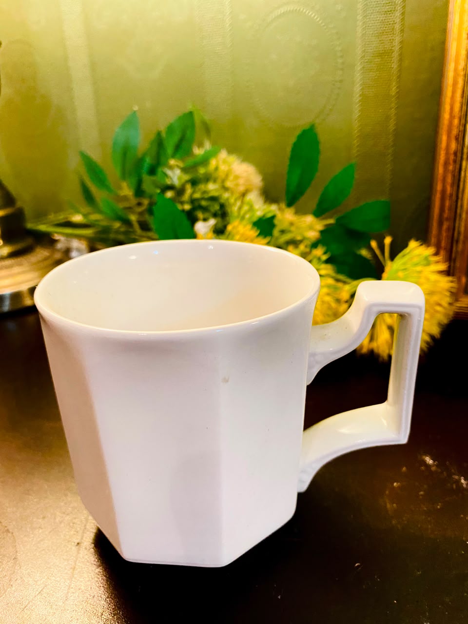 White Geometric Ceramic Mug 1 Piece 10cm