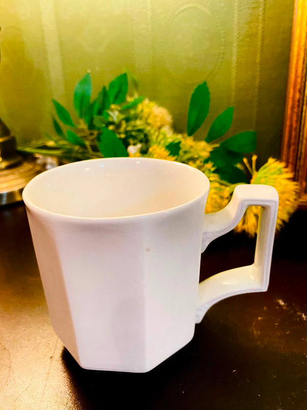 White Geometric Ceramic Mug 1 Piece 10cm