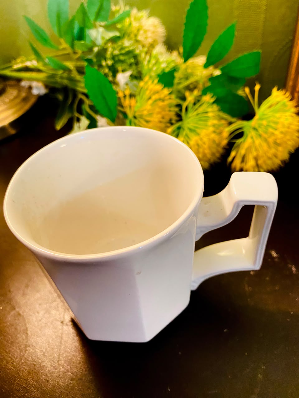 White Geometric Ceramic Mug 1 Piece 10cm