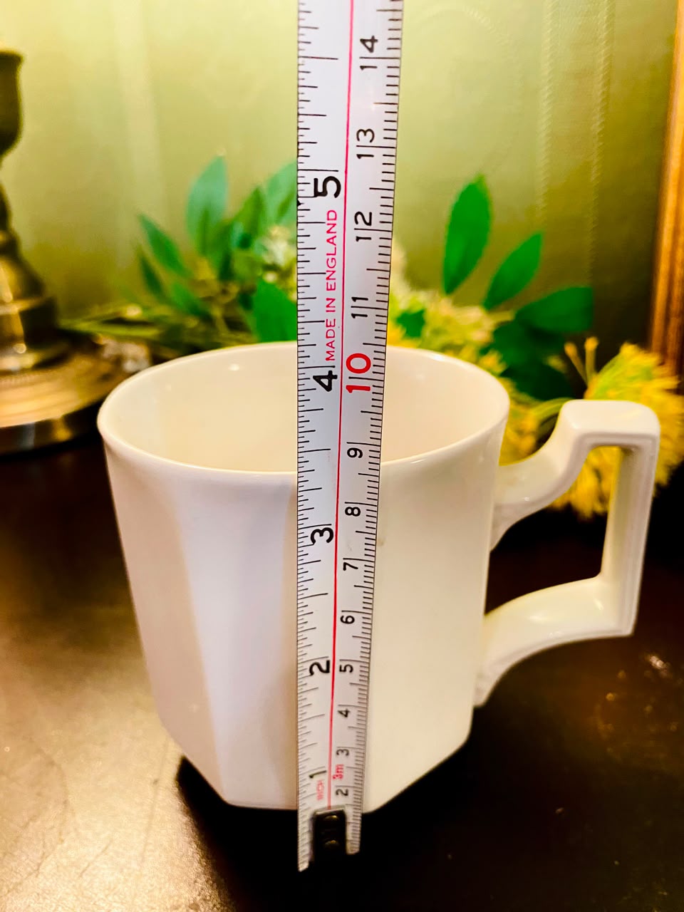 White Geometric Ceramic Mug 1 Piece 10cm
