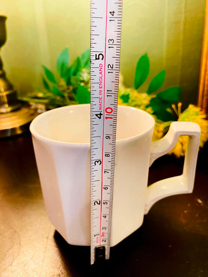 White Geometric Ceramic Mug 1 Piece 10cm