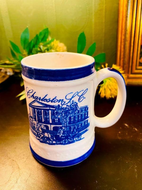 Charleston SC Scenic Ceramic Mug Blue & White 1 Piece 11cm