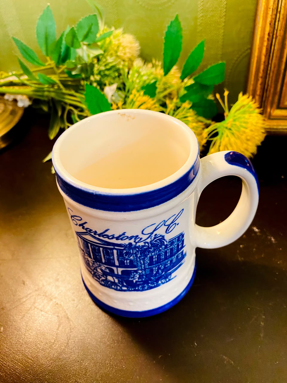 Charleston SC Scenic Ceramic Mug Blue & White 1 Piece 11cm
