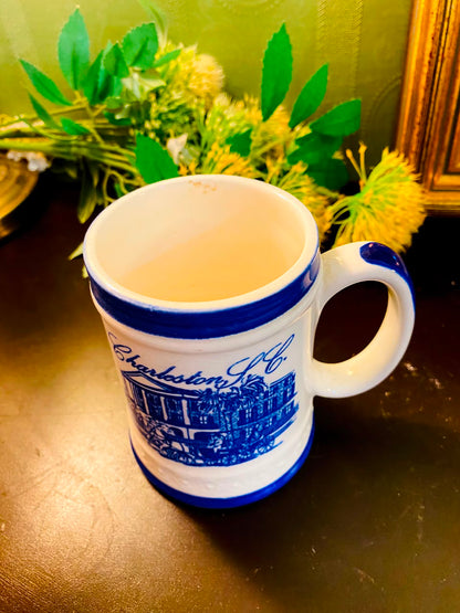 Charleston SC Scenic Ceramic Mug Blue & White 1 Piece 11cm