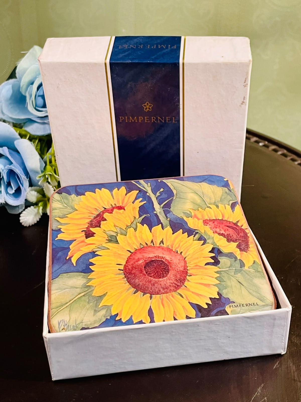 Pimpernel Sunflower Coasters Set of 6 Approx. 11cm