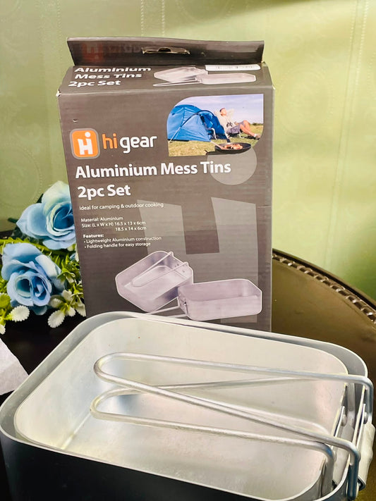 Hi Gear Aluminium Oven-Safe Mess Tins 2pc Set
