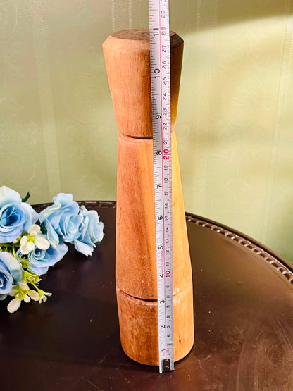 Tall Wooden Pepper Mill Natural Finish Approx. 28cm