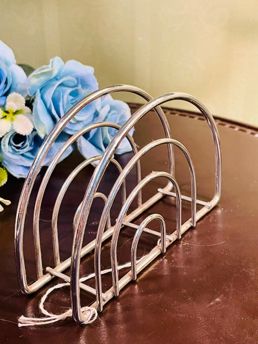 Silver-Tone Metal Toast Rack Approx. 16cm