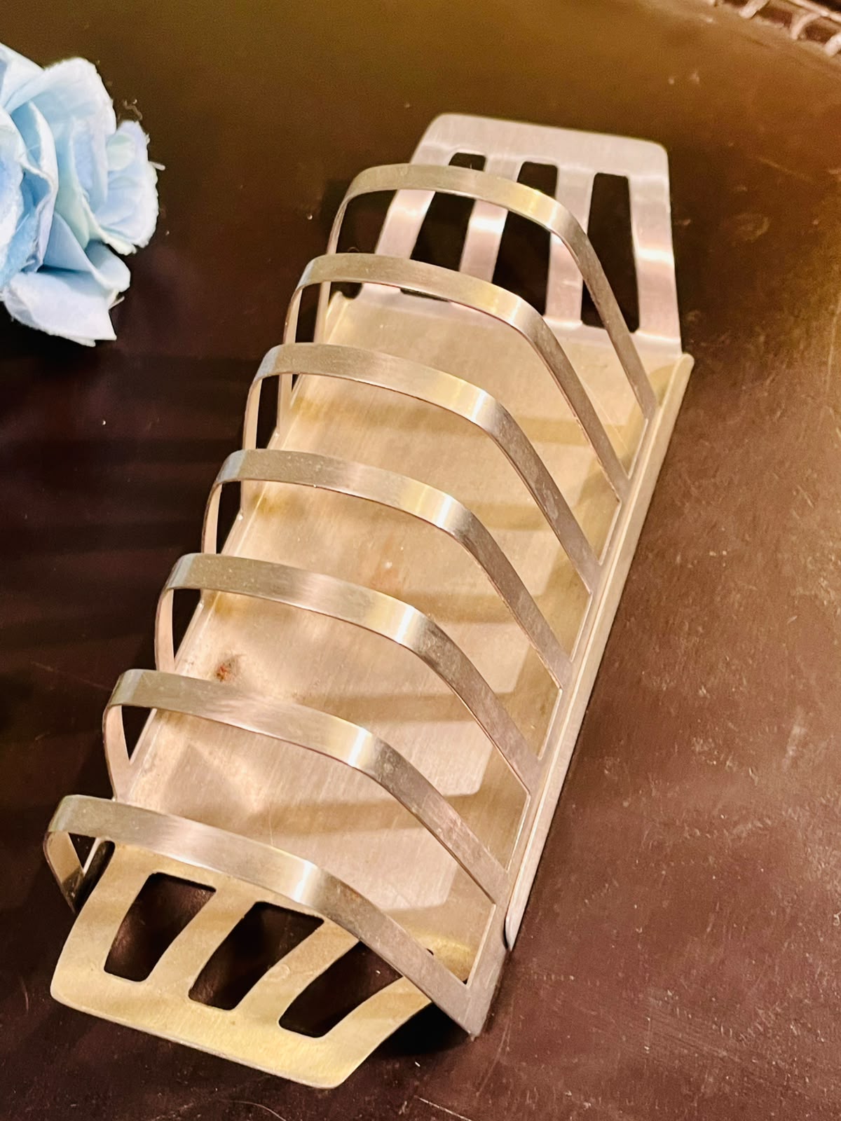 Silver-Tone Metal Toast Rack Approx. 18cm
